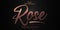 Luxury rose gold editable text effect on black canvas background