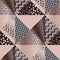 Luxury rose gold xmas geometric seamless pattern