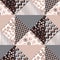Luxury rose gold xmas geometric seamless pattern
