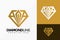 Luxury Royal Diamond Logo Vector Design. Abstract emblem, designs concept, logos, logotype element for template