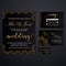 Luxury rustic wedding invitation design template include-rsvp-card save date card thank you