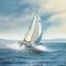 Luxury sailing ship. Yacht sailing in an open sea.
