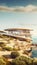 Luxury Seafront Cliffside Villa in Uber Futuristic Style. Generative ai