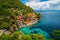 Luxury seaside homes with spectacular beaches, Portofino resort, Liguria, Italy