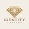 Luxury sharp line abstract diamond logo design. Geometric line jewelry logo.