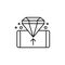 Luxury shopping smartphone diamond icon. Element of online shopping icon