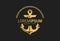 Luxury Simple Monogram Gold Anchor Logo Design