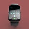 Luxury smart watch with meatl bracelet isolated on color background