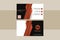 Luxury standard business card design with gradient brown, white and black colors