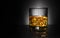 Luxury still life of whisky glass