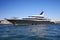 Luxury Superyacht with helicopter in Ibiza Spain