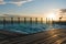 Luxury swimming pool on cruise ship