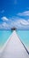 Luxury tropical island beach resort. Generative AI image