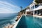 luxury vacation home, with infinity pool and private beach, in the mediterranean