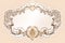 Luxury vector frame with border in rococo style