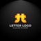 Luxury vector logotype. Double Letter t Logo. Logo for your Company  Business Card  Merchandise. Alphabet Logo  Symbol  Letter t