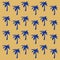 Luxury vint. DESIGN Palms blue on Gold