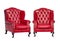 Luxury vintage red armchair