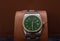 Luxury watch decorated with diamonds and jade,