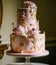 Luxury wedding cake, exclusive high-end design, beautifully decorated professional multi tier premium cake as main