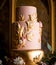 Luxury wedding cake, exclusive high-end design, beautifully decorated professional multi tier premium cake as main