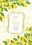 Luxury Wedding Invitation Card with Lemon Brunches