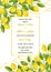 Luxury Wedding Invitation Card with Lemon Brunches