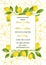 Luxury Wedding Invitation Card with Lemon Brunches
