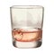 Luxury whiskey glass with ice
