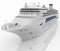 Luxury white cruise ship. 3d render