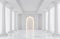 Luxury white empty room classic space interior 3d rendering image