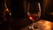 Luxury wine bar, dark elegance, celebration reflection generated by AI