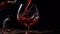 Luxury wine pouring, splashing, glass reflecting celebration generated by AI