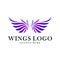 Luxury Wings Logo Design Vector Template. Icon Symbol. Illustration