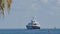 Luxury yacht departing Miami Beach