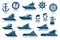 Luxury Yacht Icon Set