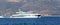 Luxury yacht speeding