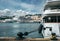 Luxury yachts in Genova port