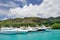 Luxury yachts in marina of Eden Island.