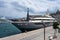 Luxury yachts mooring in the Ibiza port