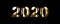 Luxury year 2020 golden text