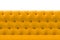 Luxury Yellow or Gold sofa velvet cushion close-up pattern background on white