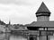 Luzern bridge tower monochrome