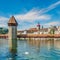 Luzern - Chapel bridge over Reuss river