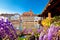 Luzern Chapel Bridge and waterfront landmarks view