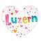 Luzern city in Switzerland heart shaped design