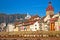 Luzern and Reuss river waterfront and famous landmarks view