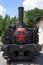Luzna, Czech Republic - July 2, 2022 - The Railway museum Czech Railways in Luzna close Rakovnik - steam locomotives series 310