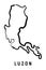 Luzon island hand drawn map