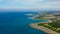 Luzon Island, Philippines. Seascape, lagoons with coral reefs, top view.